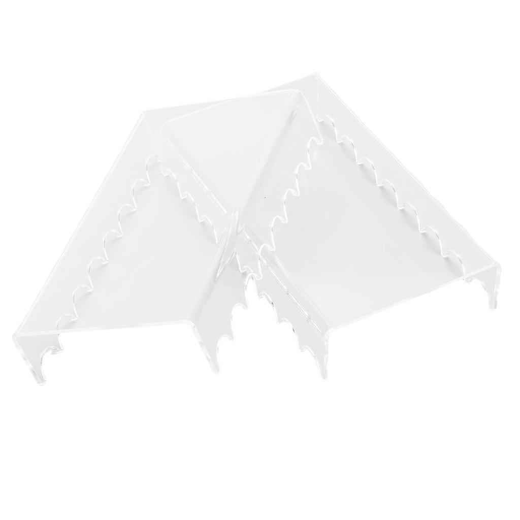 2PCS Makeup Brush Holder Clear Acrylic Horizontal Brush Drying Rack Organizer for Paint Brushes
