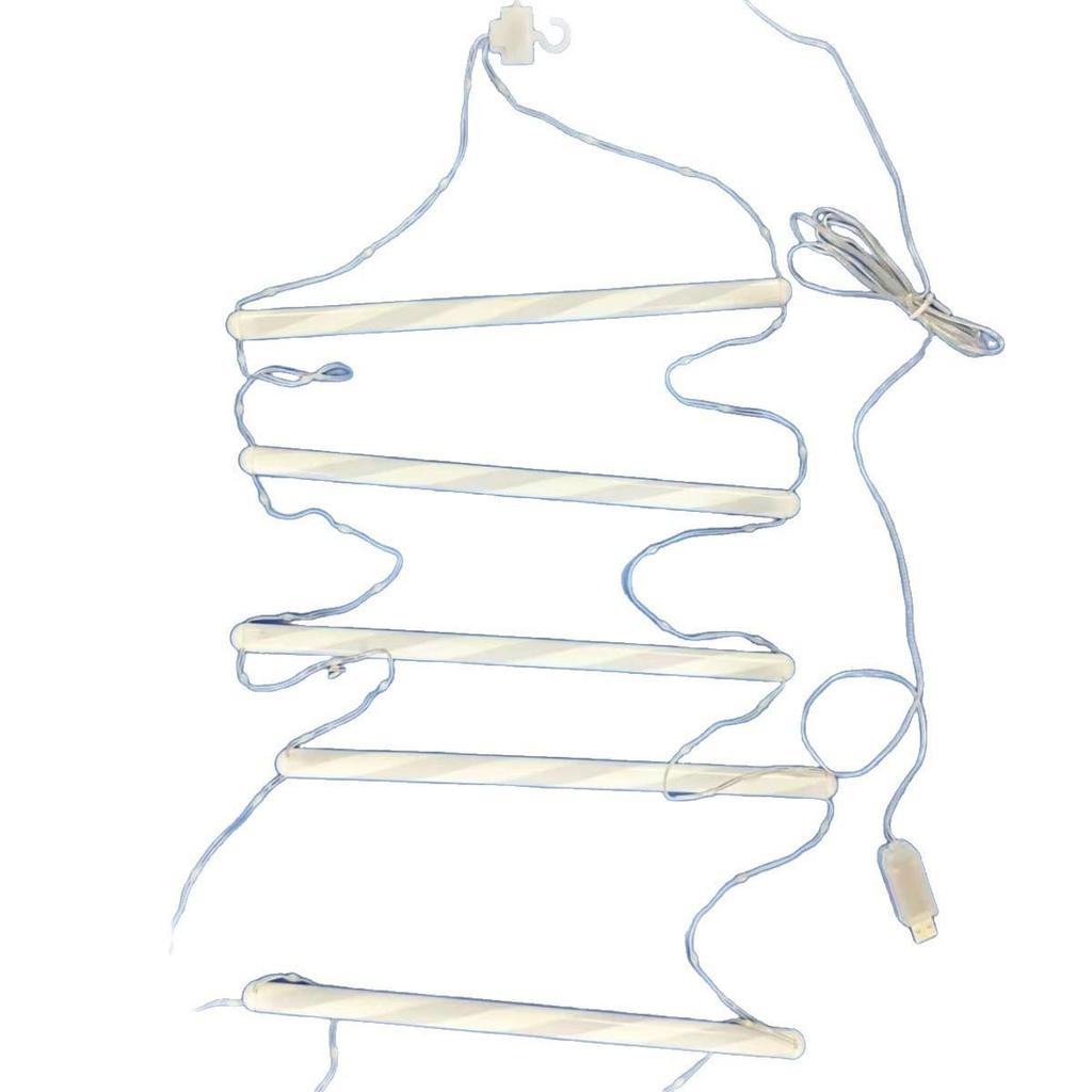 LED Christmas Climbing Ladder Lights with USB Santa and Colorful Stars for Outdoor Decoration