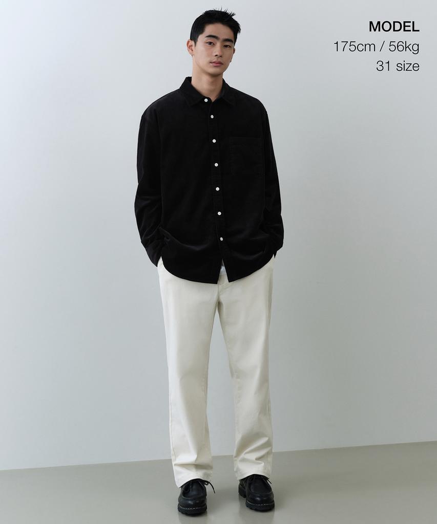MUSINSA STANDARD [City Workers] Moleskine Tapered Pants [Cream]
