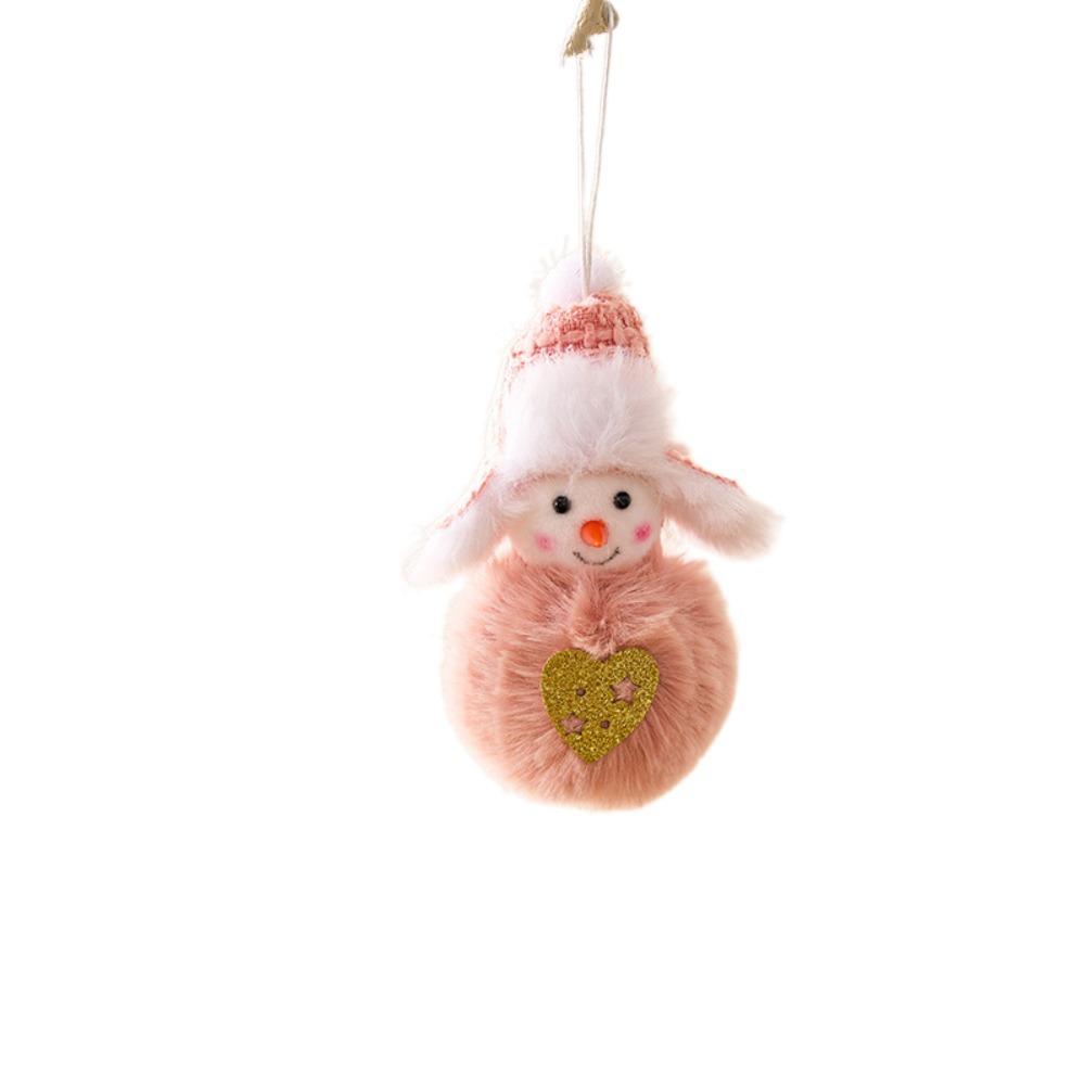 

Pink Green Christmas Decorations Santa Snowman Doll Embellishment Hanging Pendants Doll Festival Accessories Xmas Tree Ornaments