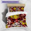 3pcs Custom Name Cartoon Hysterical Mini Bedding Set Duvet Cover Closure Includes 1 Duvet Cover & 2 Pillowcases for All Seasons Bedroom Decor