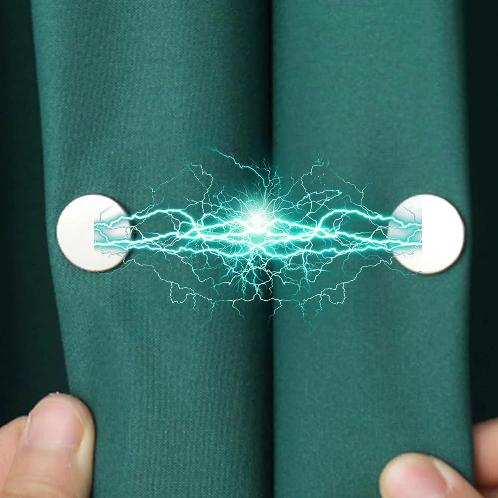 10 Paar Magnetverschlüsse für Vorhänge, nagelfrei, abnehmbar, starker Magnetknopf, Metallverschluss, Clip für Zuhause und Büro