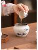 Hand-painted Ash Glaze Jianshui Ceramic Tea Wash Bowl (Kung Fu Tea Set)