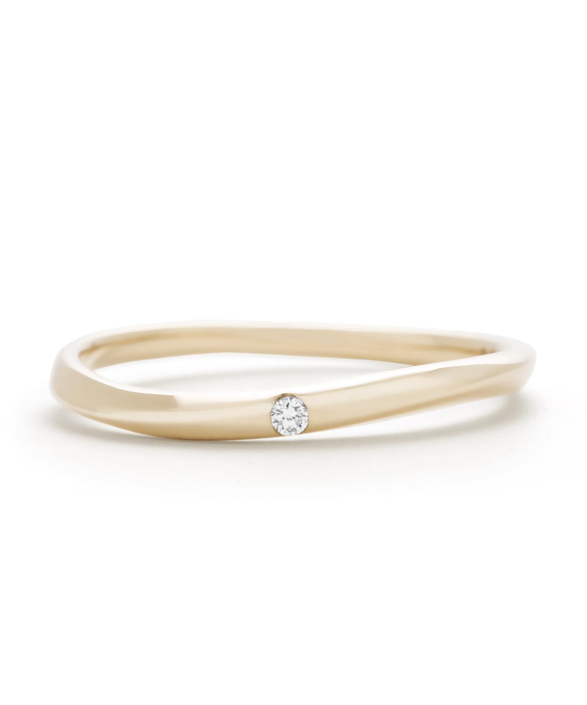 

LEGAN Yellow Gold Diamond Ring Size 13 Marriage Ring K10YG Wedding Ring Slim Made in Japan Women s