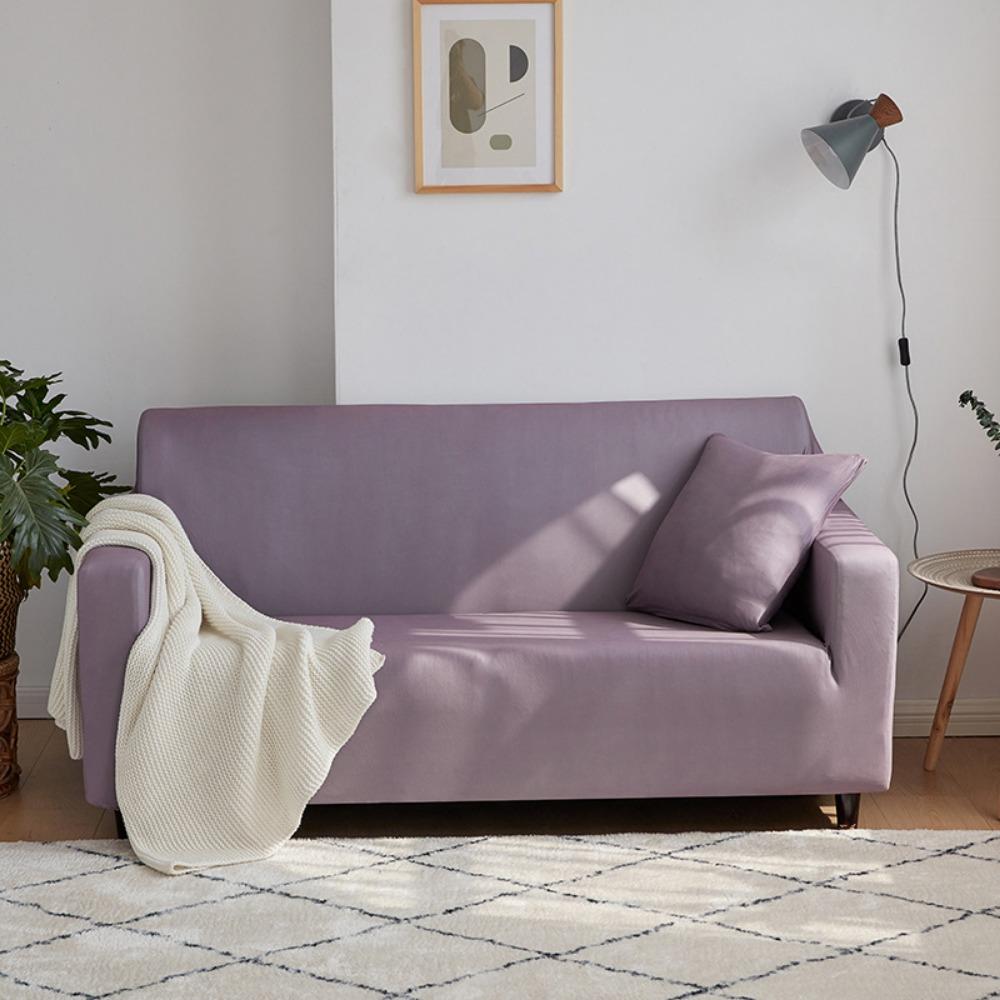 Milk Silk Elastic Sofa Cover Universal Full Cover Anti Cat Scratch All Season Lazy One Piece