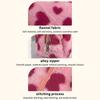 Cute Sweet Heart Pattern Plush Pencil Case Girly Women Large Capacity Cosmetic Bag Travel Portable Storage Bags Organizer Gifts
