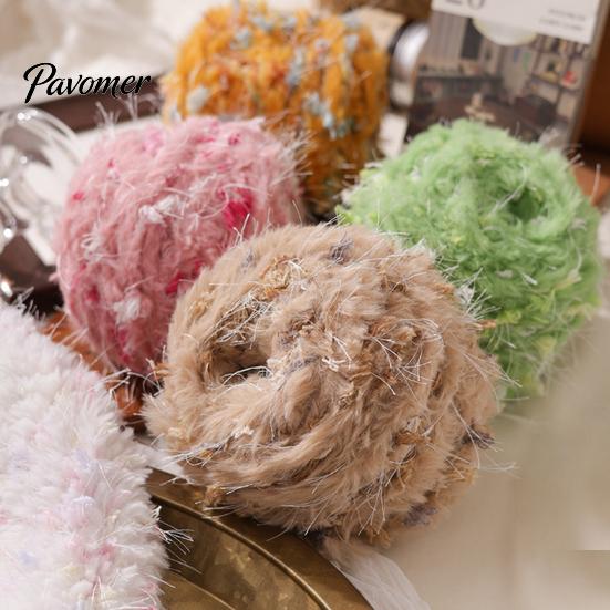 Hilo de Ganchillo Suave 33M Hilo Mezcla de Piel Sintética, Hilo Mohair Peludo para Tejer Principiantes, Suéter Bufanda Sombrero DIY Tejiendo Colorido Manualidad Suave