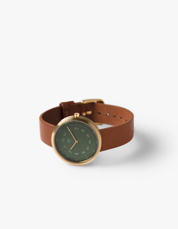 Maven Watches 34mm Artisan Series Minimalist Fashion Watch OLIVE BROWN (DUSTY 34MM)