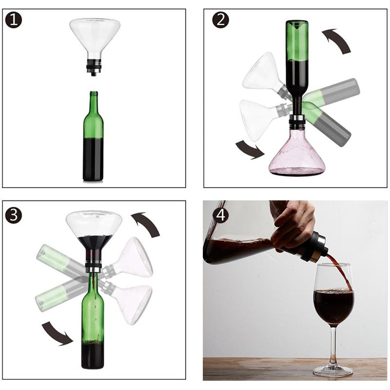 Breathing Waterfall Wine Separator Champagne Decanter Crystal Bar Home Wine Bar Tools Bar Party Decoration Ornaments/Transparent