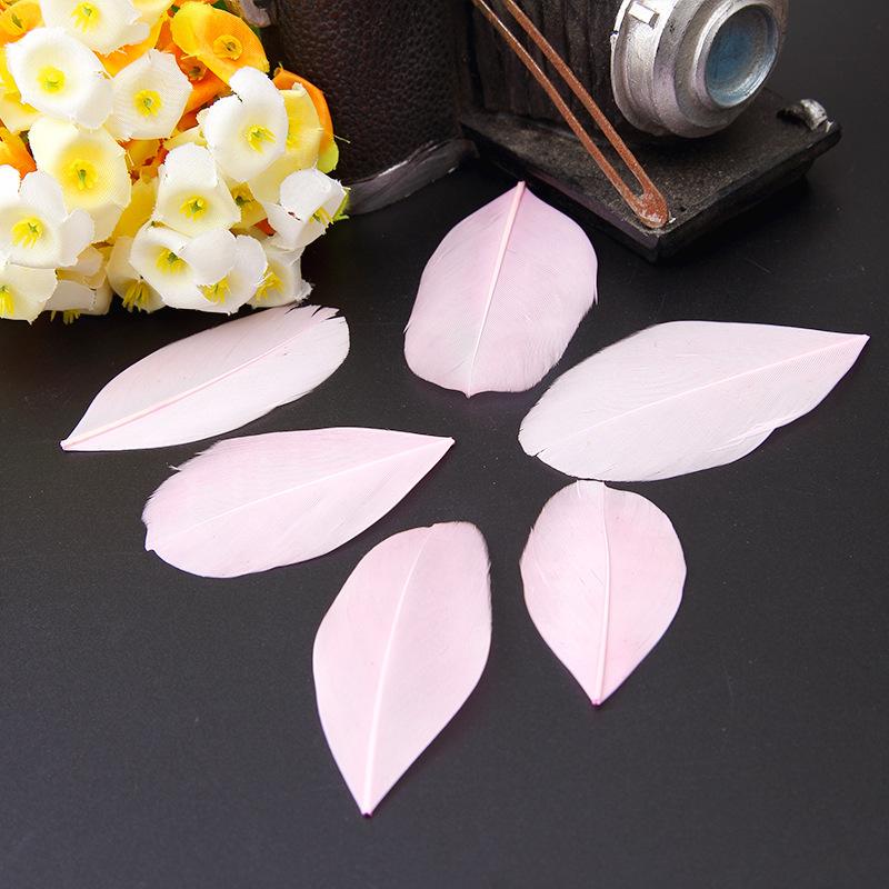 50Pcs26 Color Diy Jewelry Accessories Feather Color Floating Head Feather Goose Feather Craft Decorative Material