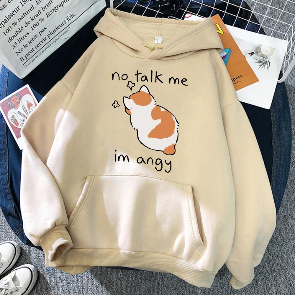 Pussy print hoodie hip-hop sweatshirt drawstring fleece jacket sweater M 2255₽