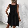 Women's Summer Jacquard Embroidery Slip Dress Temperament V-neck Sleeveless Off-the-shoulder Dress