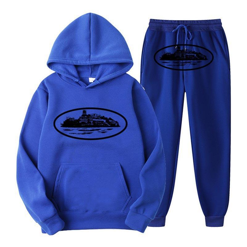 Corteiz Trendy Street Loose Hoodie Set Women's Beauty Hip-hop Skateboard Casual Top Men's Outfit