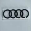 2PCS 4Ring logo ABS Black Car Hood Front Grill Emblem Rear Trunk Badge Sticker 1P Q7 1P Quarrto 2P Sline For S Q7 2016-2023