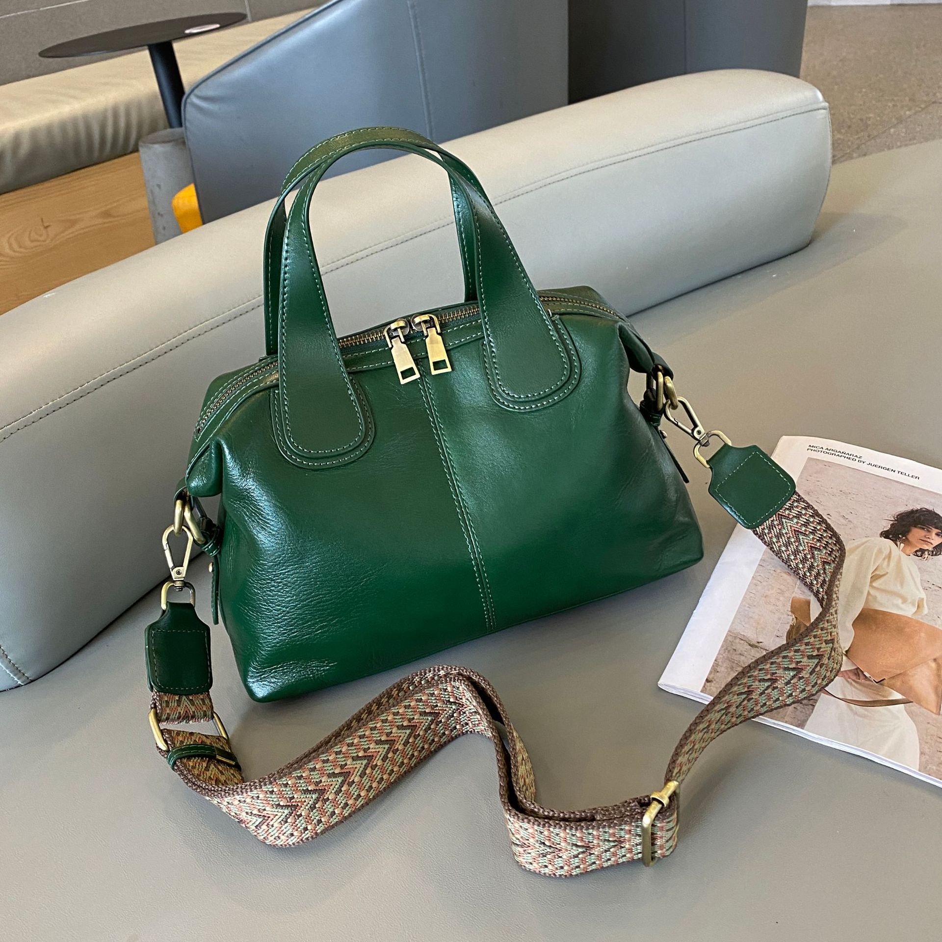 

Женская сумка кроссбоди на одно плечо Модная женская большая сумка зелёный