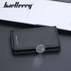 Baellerry Men's Card Holder Litchi Grain Multi-card Slots Wallet Simple Fashion Card Protector Pu Leather Card Pack