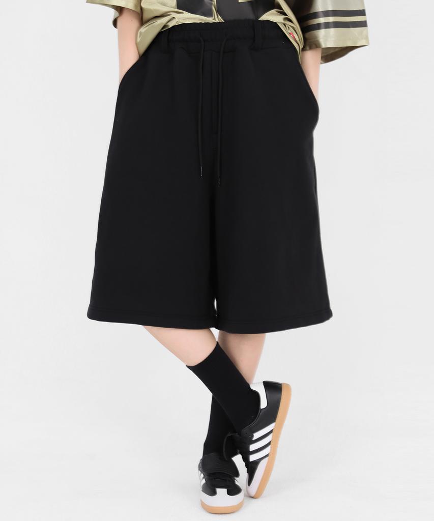 RAW LAB Back Pocket Sweatshirt Bermuda Shorts - Black