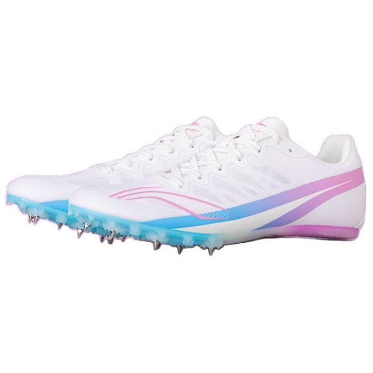 Li Ning Cushioning Slip Resistant Breathable Low Top Pebax Outsole Training Running Shoes Unisex White Pink Blue LJJT911-7