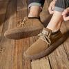 Fashion Classic Retro New Men's Cow Suede Leather Casual Shoes Handmade Shoes Lace-up Soft Sole Loafers Daily Commute Driving Men Shoes