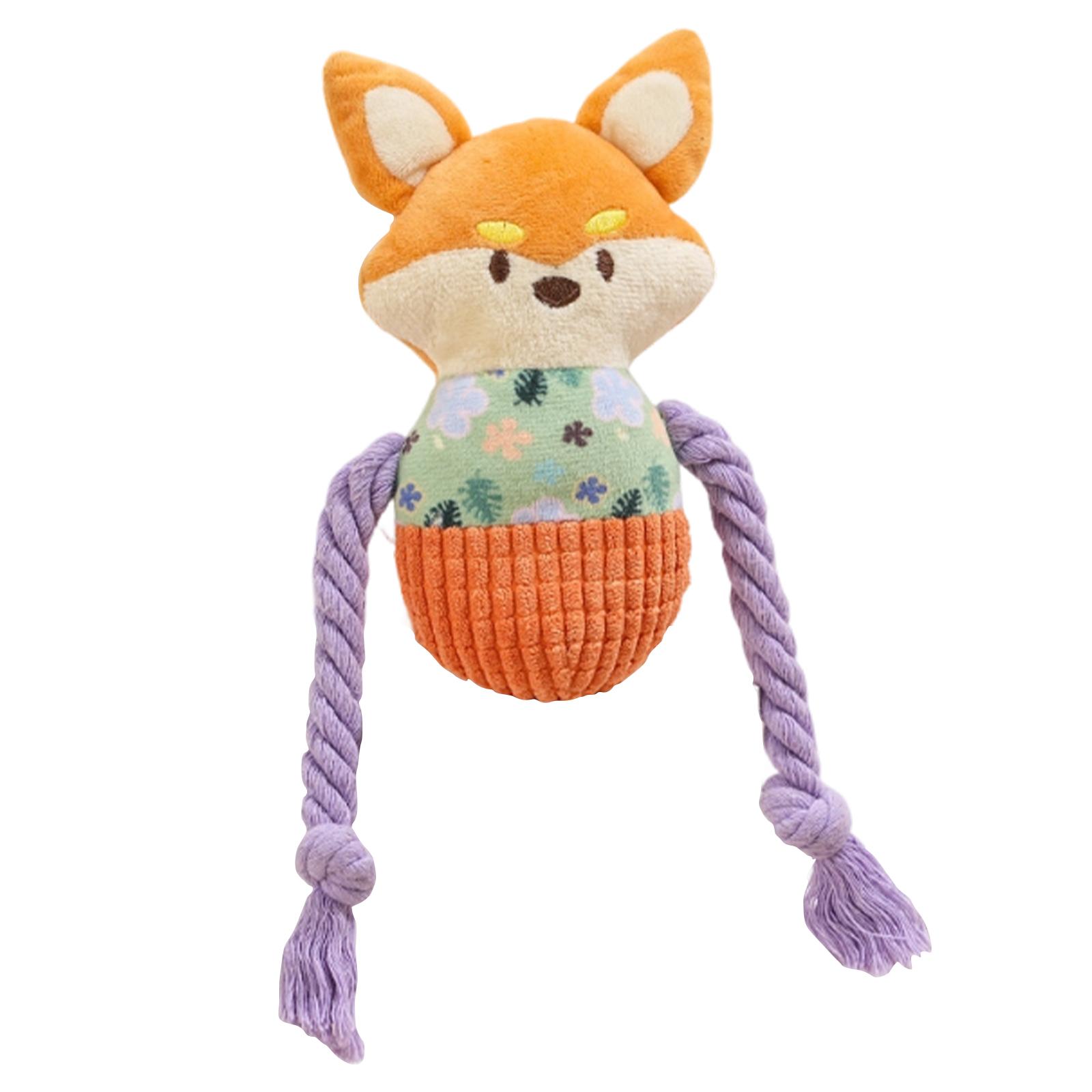 Indestructible Dog Toy, Plush Dog Toys For Aggressive Chewers, Squeaky Chew Toy For Small Medium Large Dogs Puppy Teething Toys One Size