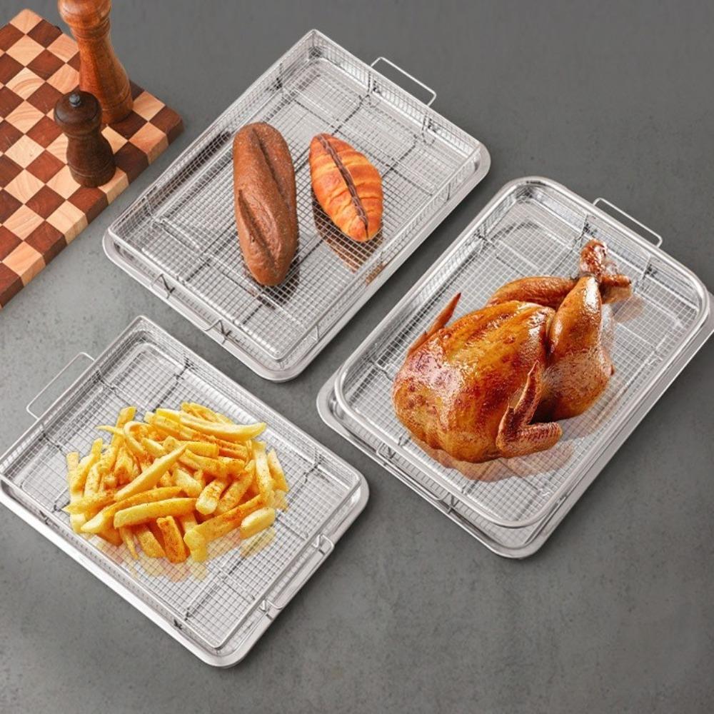 Oven Baking Tray Barbecue Plate Non-Stick Roasting Pan Rack Set  Kitchen Tools