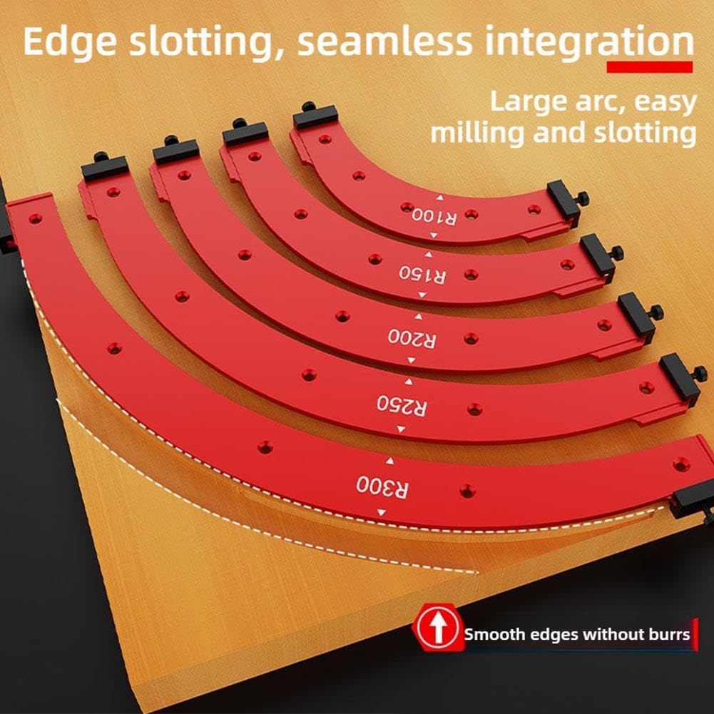 Woodworking Round Corner Radius Templates for Woodworking Arc Mold, Router Table Corner, Radius Jig Wooden Board Arc Cutting Auxiliary Tool for