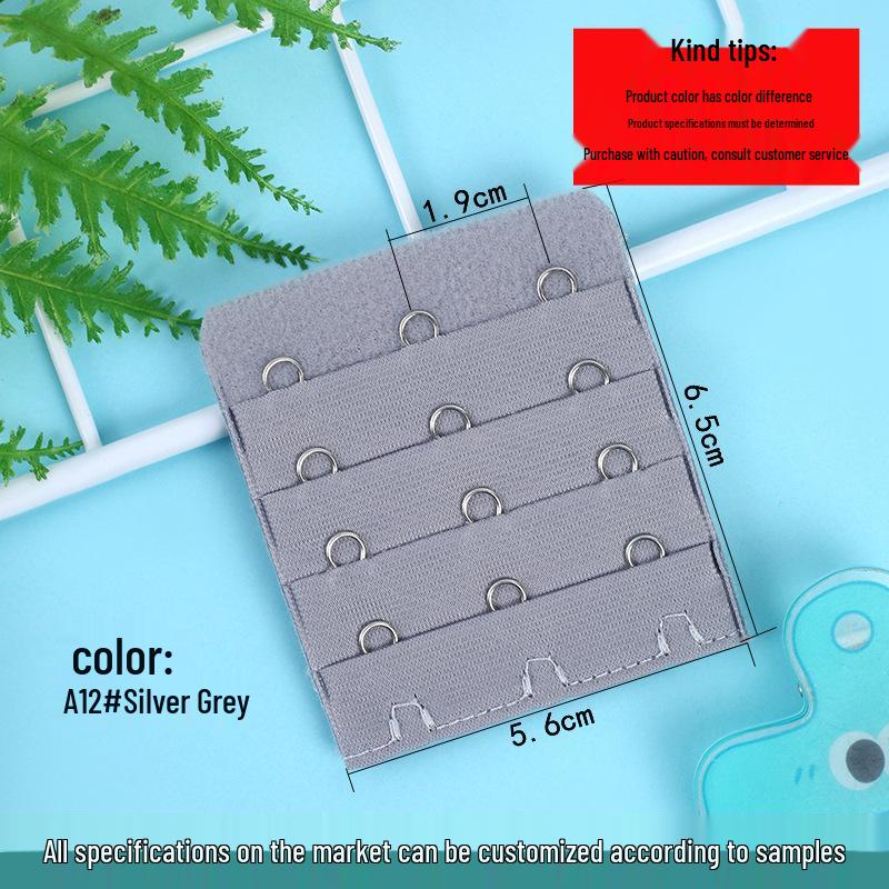 Bra Extension Buckle: 4 Rows, 3 or 4 Buckle Options, Stainless Steel, Large Size Adjustable Extender.