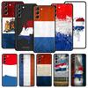 Dutch Flag Phone Case For Samsung Galaxy S26 Ultra S25 Plus S24 FE S23 S22 5G S21 S20 Cover Black Soft