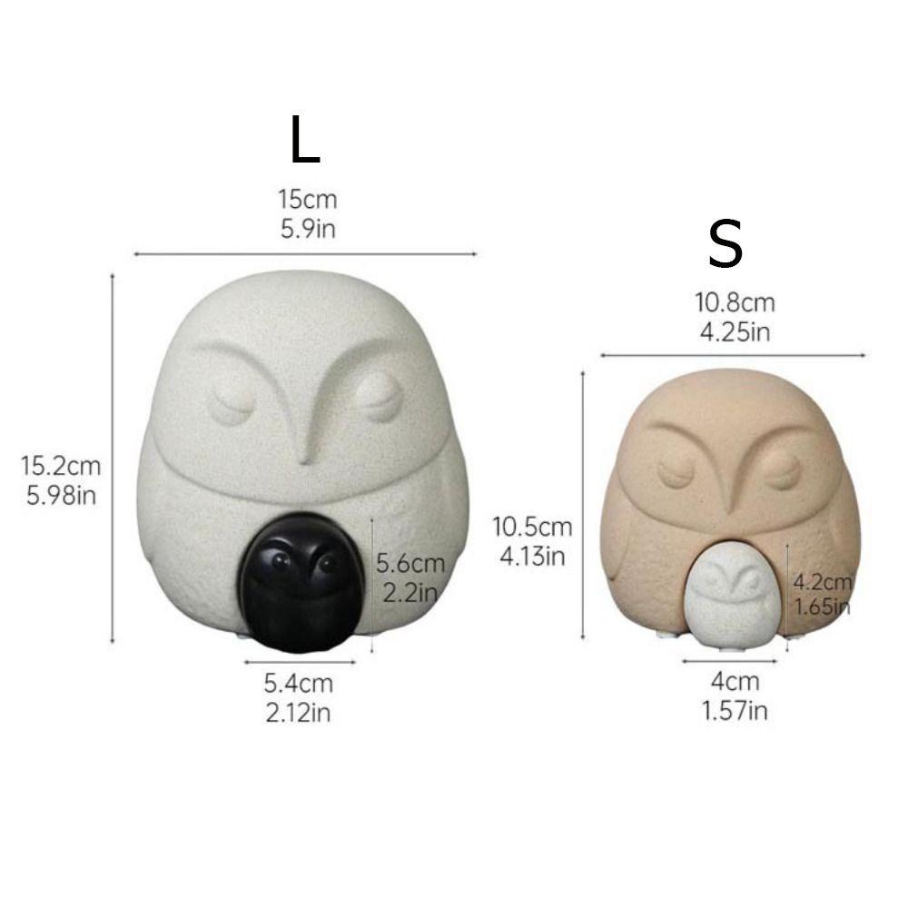 Vivid Animal Statue Ceramic Miniature Figurine Sculpture Creative Owl Ornament Bookshelf