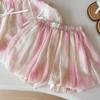 Korean Girls' Summer Outfit Set Children's Shorts and Suspender Two-piece Set Summer