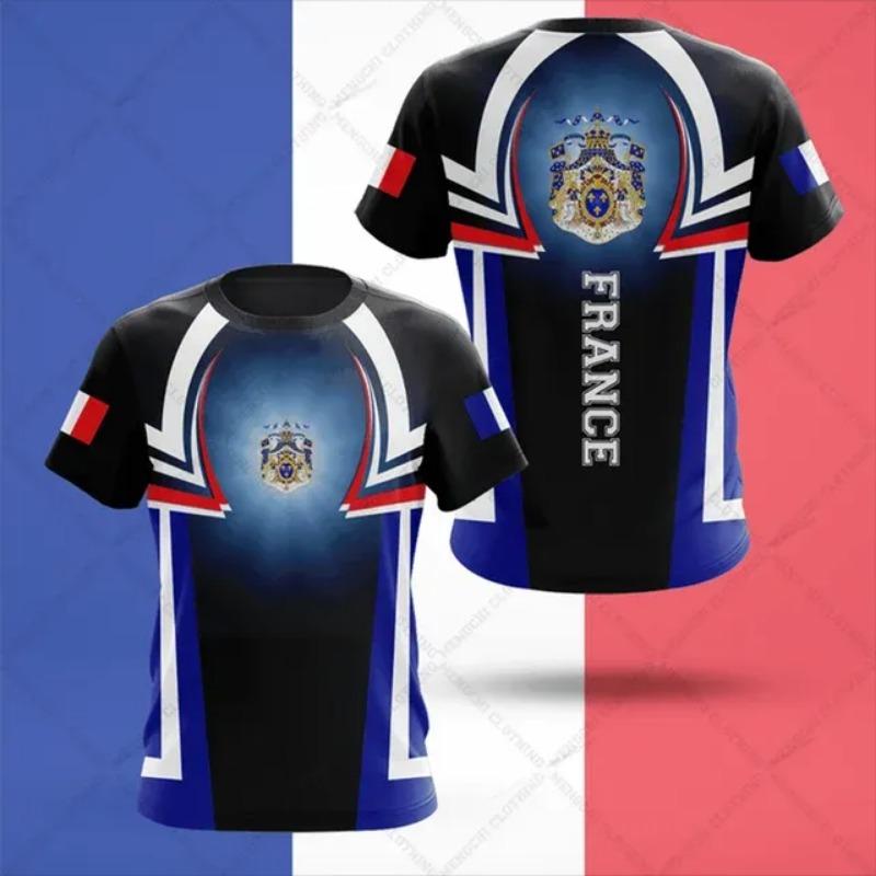 

Футболки с французской эмблемой и рисунком черепа на заказ, летняя повседневная уличная одежда, мужская мода, футболки с круглым вырезом, топы для мальчиков большого размера с коротким рукавом M