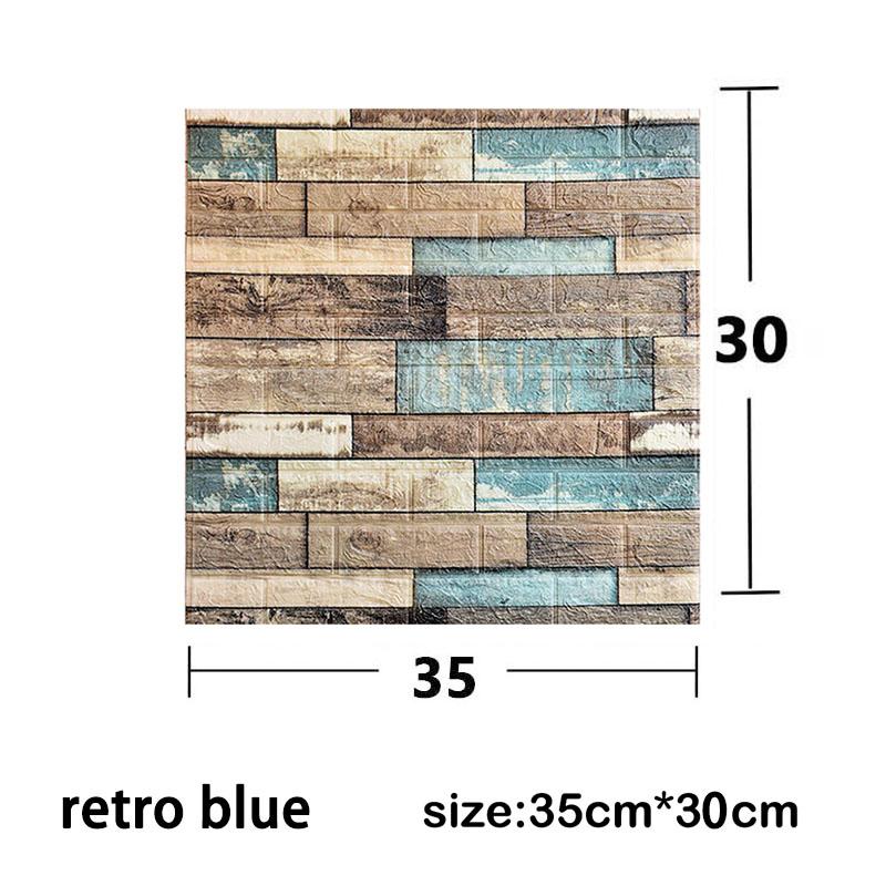 Samolepicí tapeta DIY pro tapety Domácí dekorace Vzor cihly Vodotěsné samolepky na zeď 3D 35*30cm List papíru na dekoraci pokoje