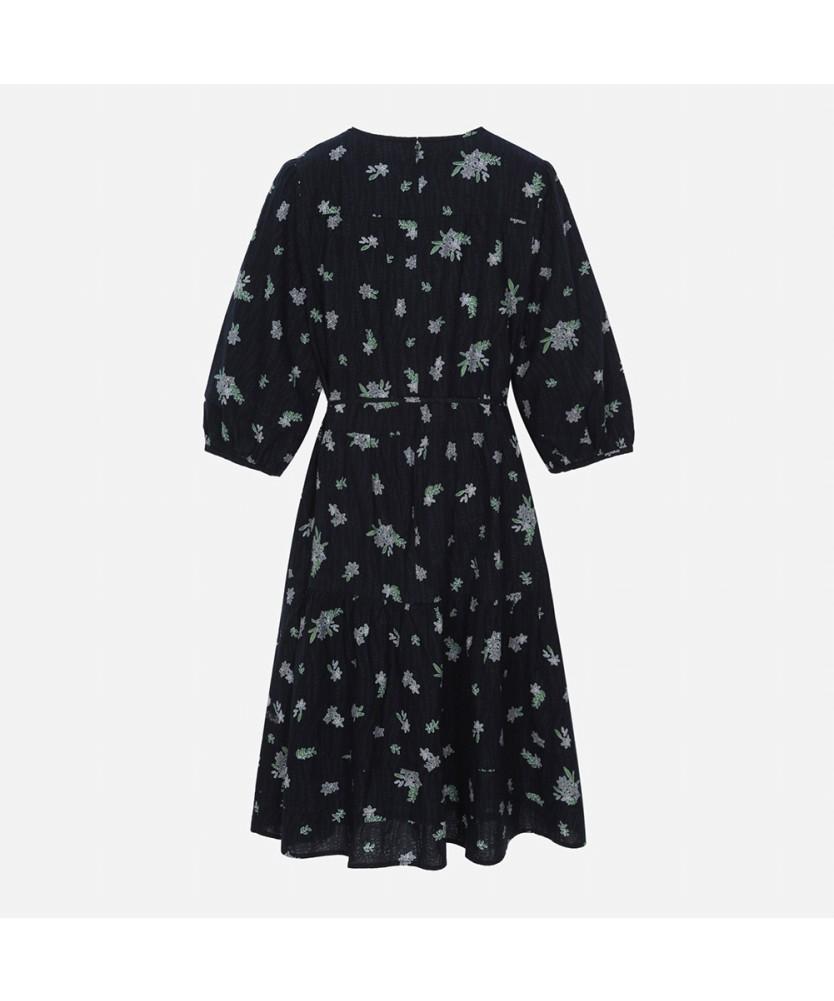 THURSDAY ISLAND Round Neck Embossed Dress_T252Aop142W