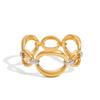 Yori Distinctive Stainless Steel Metal Gold Silver O-shaped Ring for Women 18K PVD Plated Finger Jewelry Accessories New