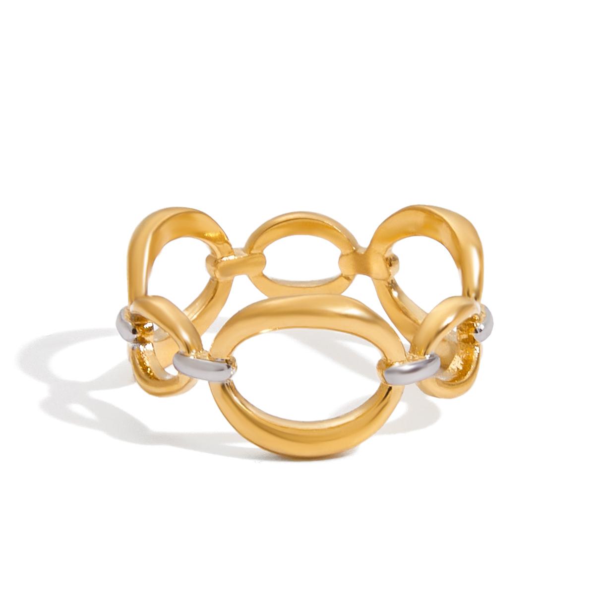 

Yori Distinctive Stainless Steel Metal Gold Silver O-shaped Ring for Women 18K PVD Plated Finger Jewelry Accessories New 7