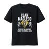 Macleod Clan Scottish Name Coat Of Arms Tartan Family Party T Shirt Design with Lions and Hold Fast Motto for Revelry