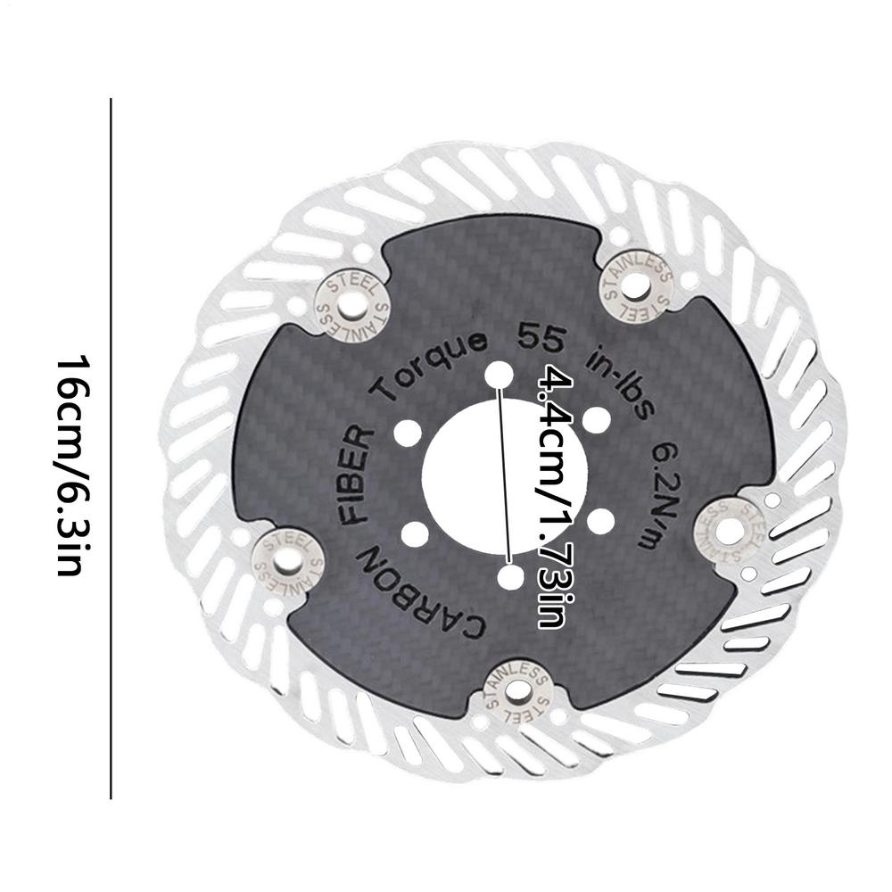 140mm/160mm Bike Carbon Fiber Disc Brake Rotor Six-Bol/ Center Lock Cycling Brake Rotor Mountain Road Bicycle Floating Brake Pad