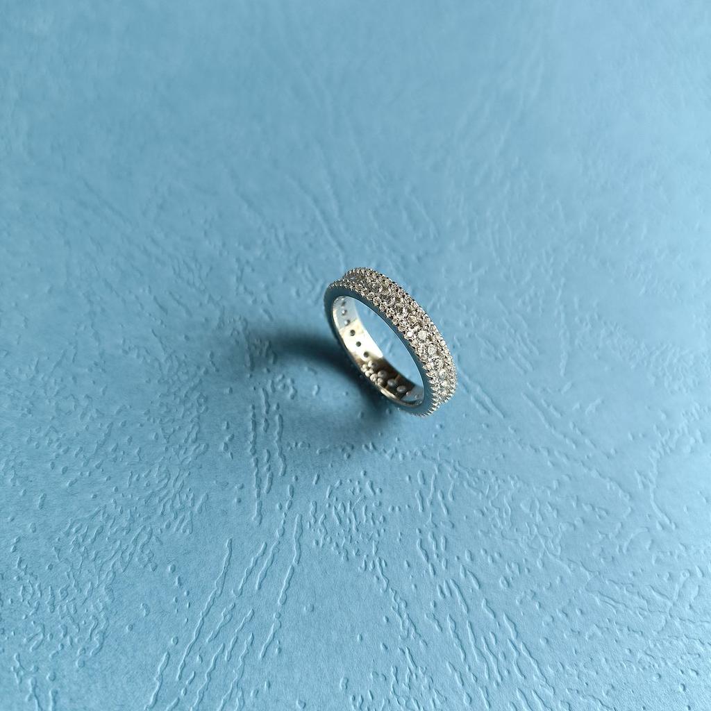 Silver Ring with Cubic Zirconia, Product Weight 4.04 G (2160953)