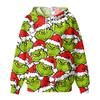 Women's Fashion Casual Christmas Print Hooded Sweatshirt with Pockets