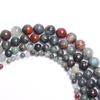 Beads Fashion 4/6/8/10mm African Blood Stone Bracelet Necklace Natural Jewelry Making DIY Accessories Beaded Material Key Chain