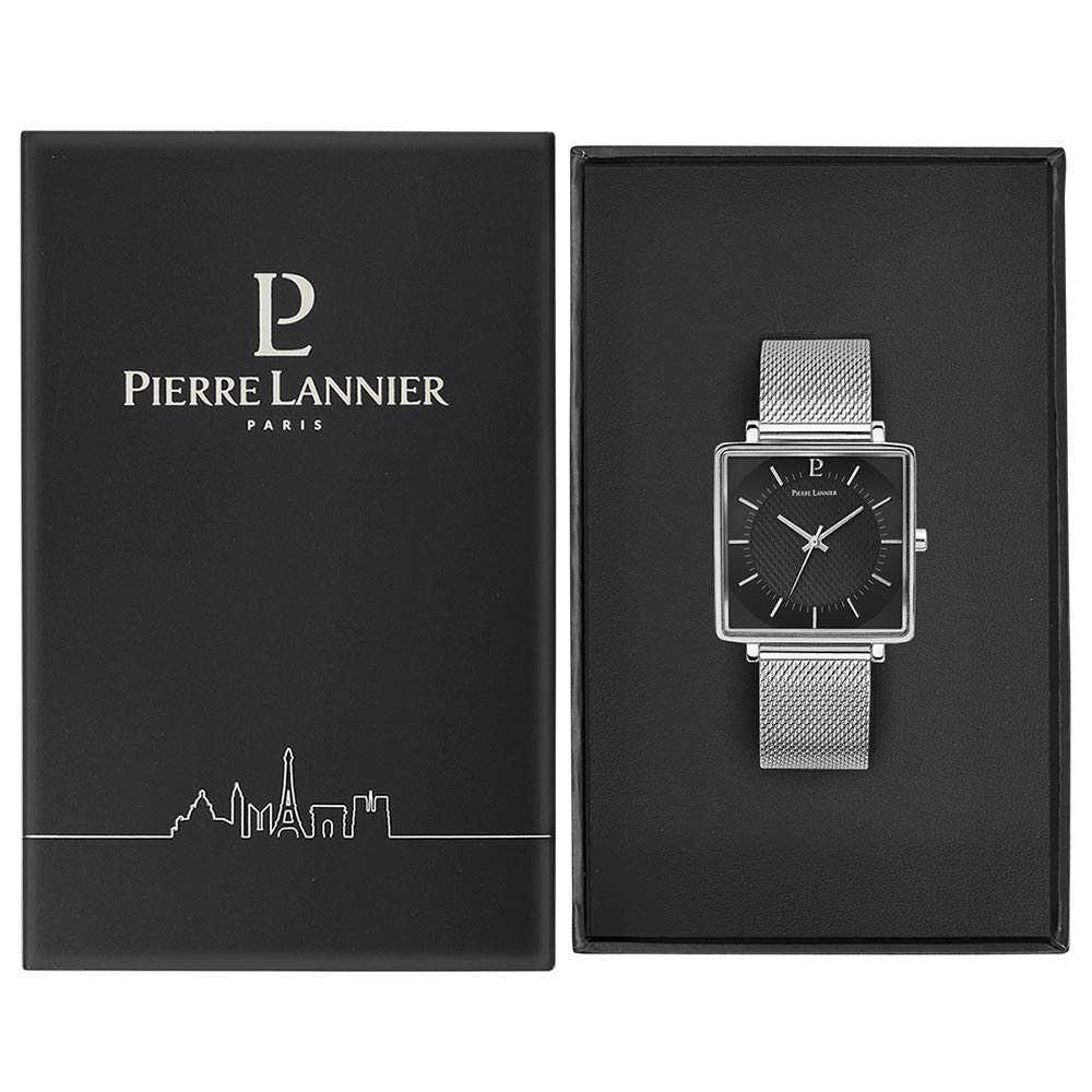 Pierre Lannier Watch Rekare Collection Mesh Belt P210F138 Imported Silver x Black [Pierre Lannier] Men's [Regular Product]
