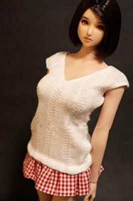 Sexy vesta a krátká sukně pro akční figurku v měřítku a hlava ne [TOYBARJAPAN] V-výstřih 1/6 (včetně těla)