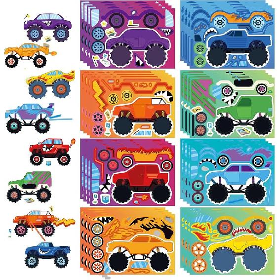 36 PCS Farm Animal Stickers Sheets, Make-a-face Sticker, Make Your Own Stickers for Kids Farm Themed Party Favors Supplies Craft Birthday Gift for