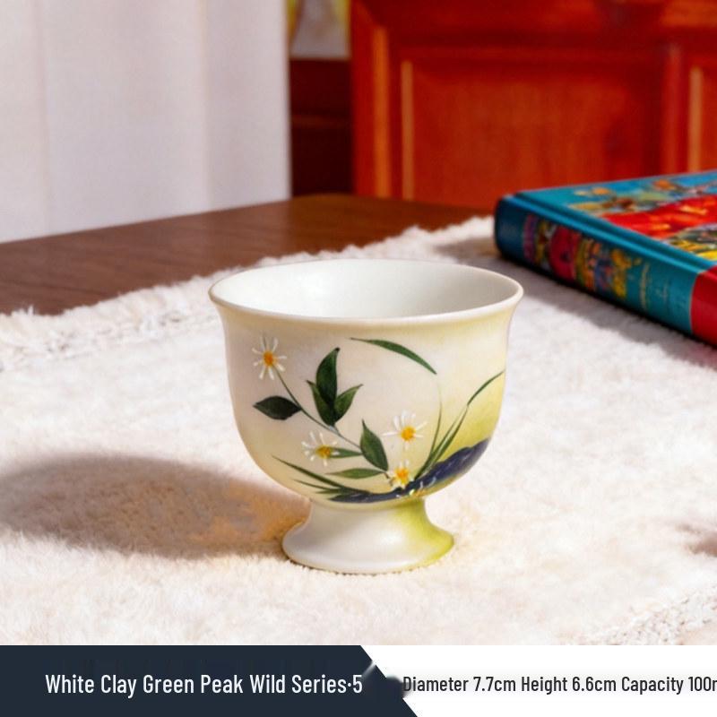 Luxury Hand-Painted Ceramic Gaiwan & Tea Tasting Cup Set for Women
