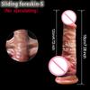 2 in1 Super Realistic Dildo Penis Sliding Foreskin ejaculation Big Dick Penetration Anal Female Masturbation Sexy Adult Sex toys