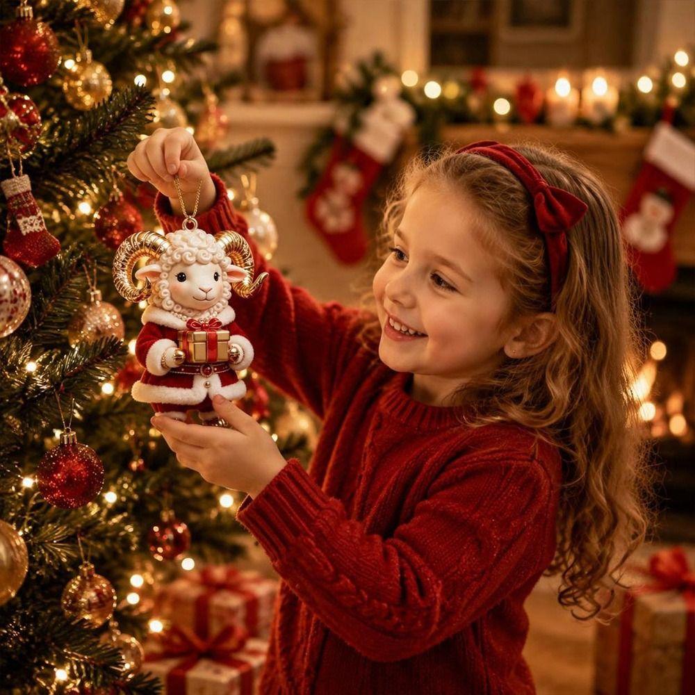 Shining Goat Hanging Ornament Artificial Rhinestone Animal Hanging Decoration Backpack Decoration