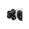 4 x Capac Central Nou Jantă Aliaj Star Mercedes-Benz formă groasă Picior Înalt 75mm Negru