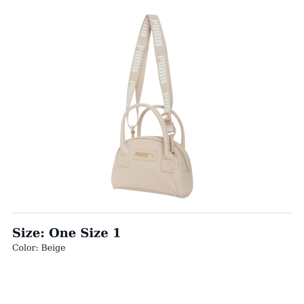 PUMA FabricArtificial Leather Handbag, Shoulder Bag, Crossbody Bag Regular Womens Beige 078742-02