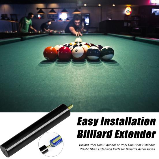 Подовжувач для більярдного кия 6" Подовжувач для кия для пулу Пластикові подовжувачі шафту Запчастини для більярдних аксесуарів