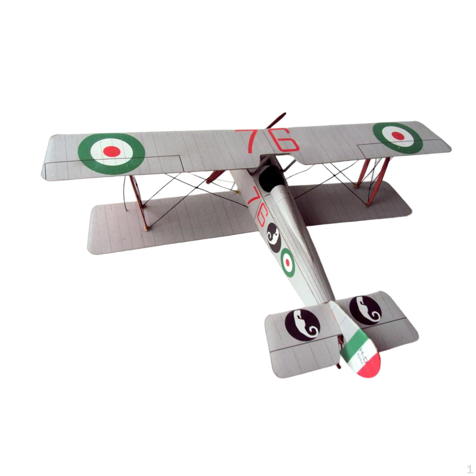 Biplane Fighter DIY Assemble Toys, 3D Paper Model Kit, Papercraft Building Blocks, 1:33